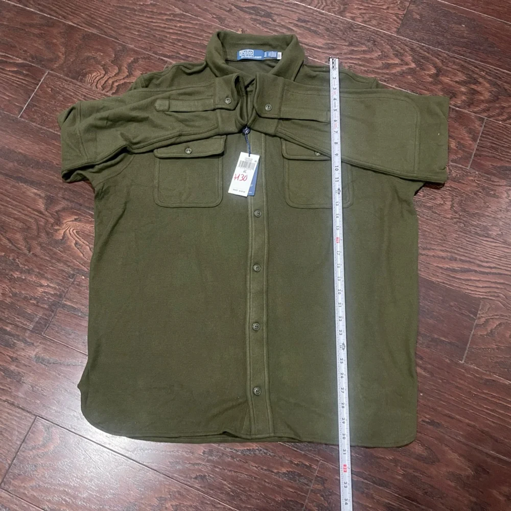 Polo Ralph Lauren Men Classic Fit Knit Flannel Workshirt  Olive Size X-Large NEW